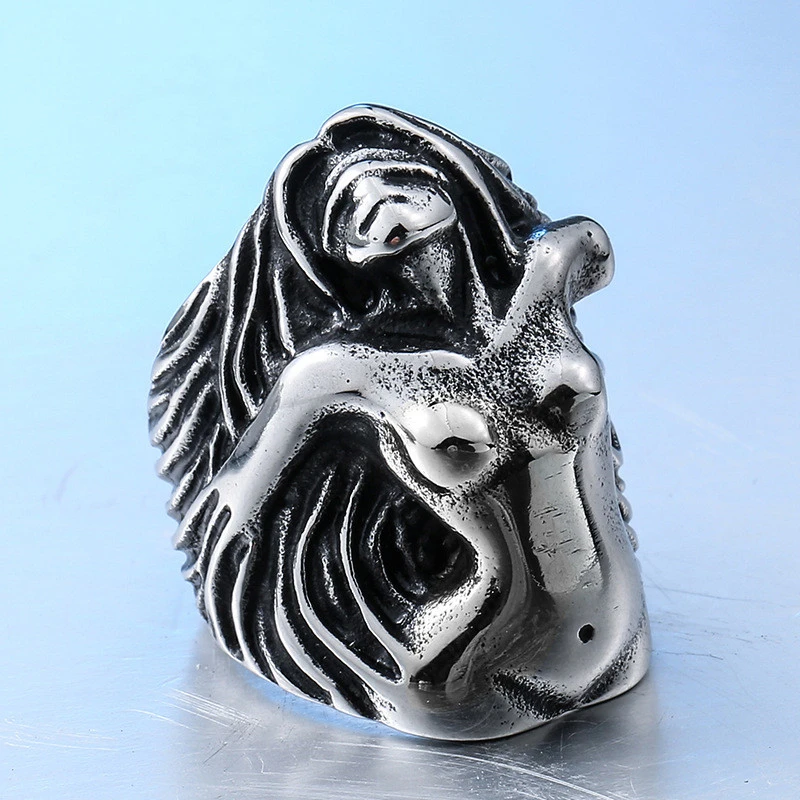 Venus Goddess Ring Men's Titanium Jewelry