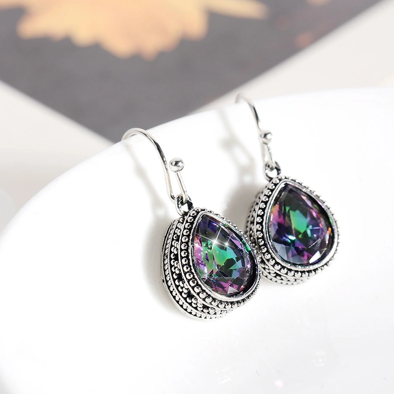 New Trendy Retro Colorful Drop Earrings