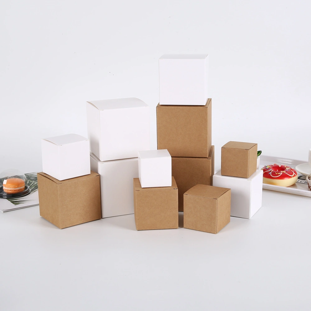 Square Kraft Paper Bare Cosmetic Packaging Box