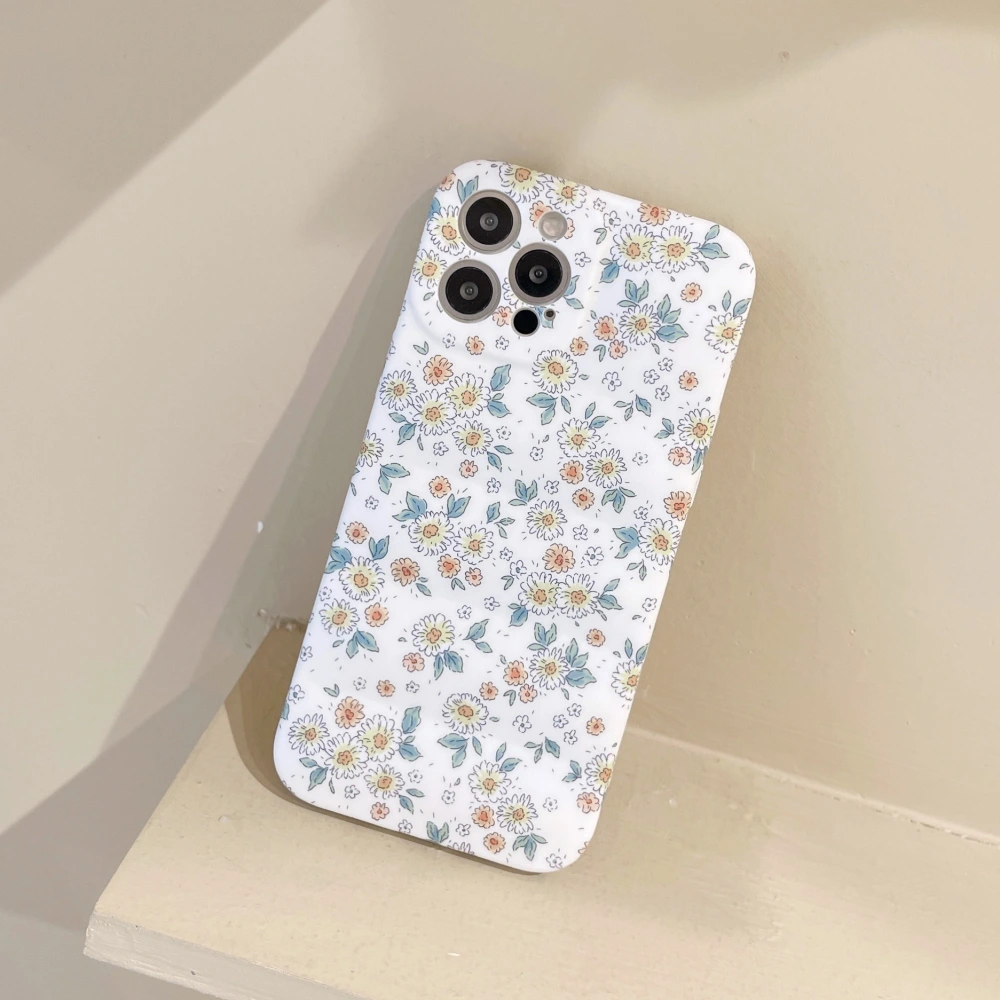 Ins Literary Floral Silicone Phone Case