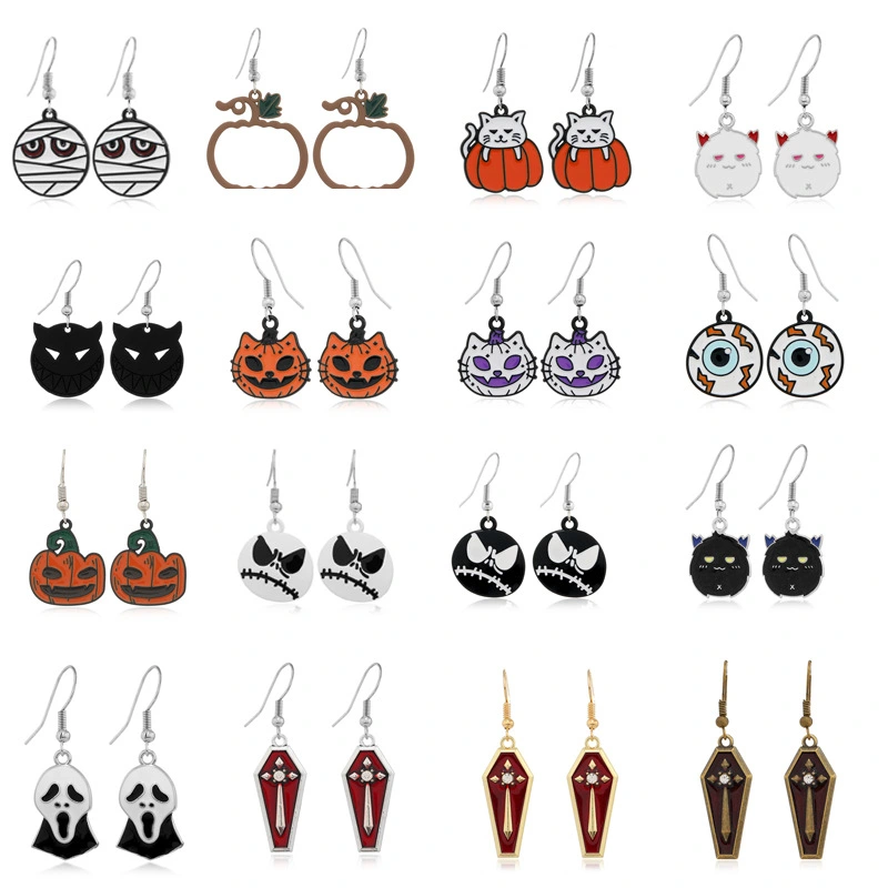 New Halloween Earrings Creative Mummy Ghost