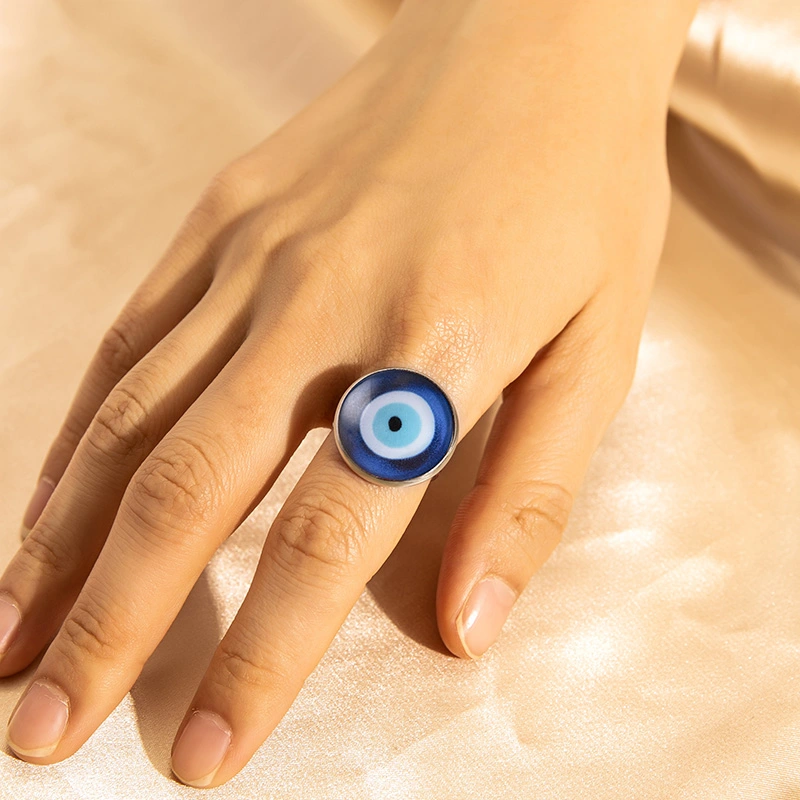 Turkish Blue Eye Glass Ring