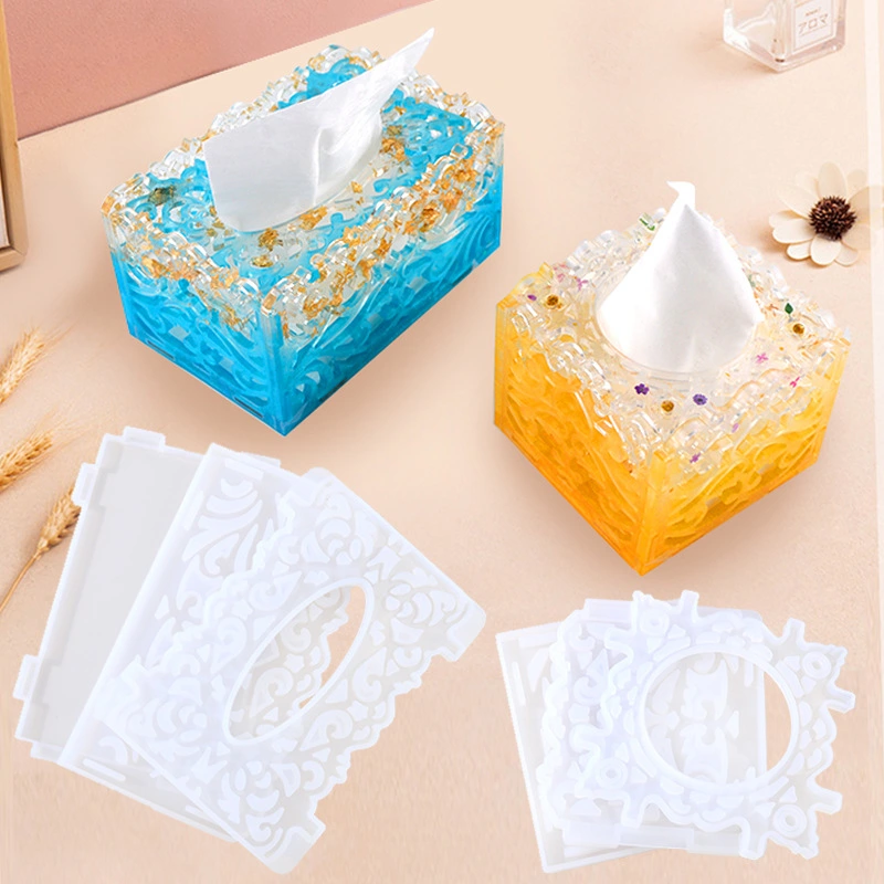 DIY Tissue Box Crystal Epoxy Mould