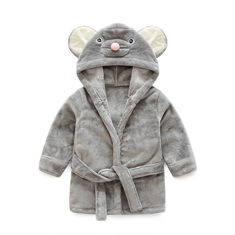 Flannel Bathrobe Cute Mouse Children's Loungewear