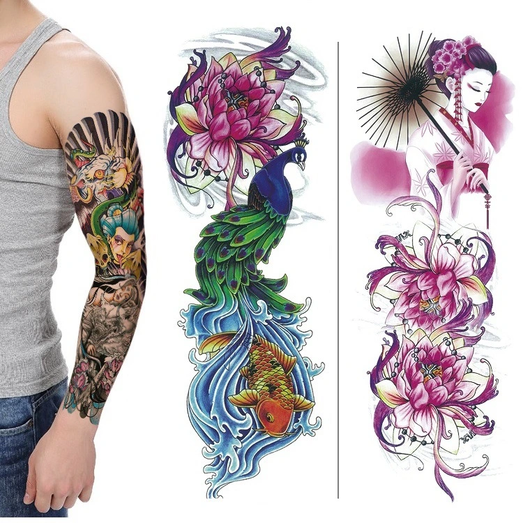 Full Arm Flower Arm Large Flower Arm Waterproof Tattoo Stickers