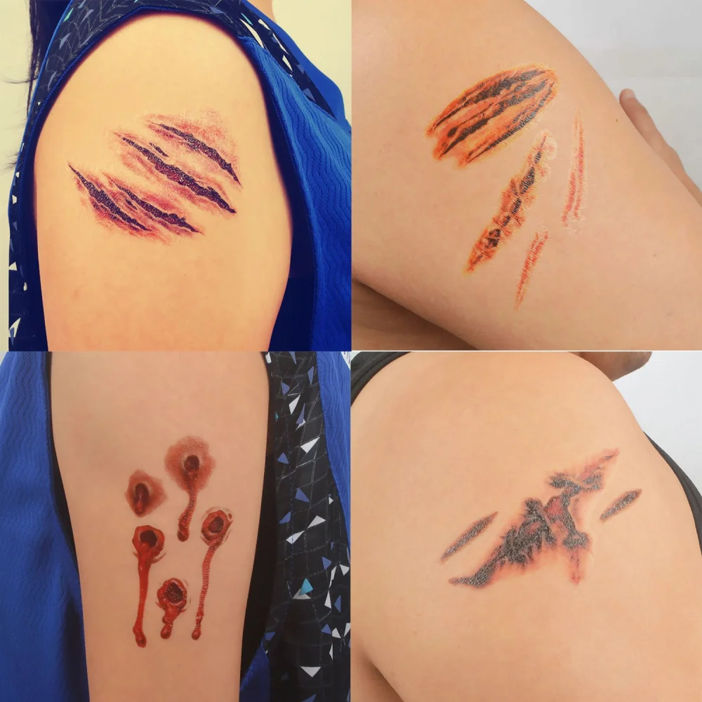 Halloween New Scar Tattoo Stickers Wound