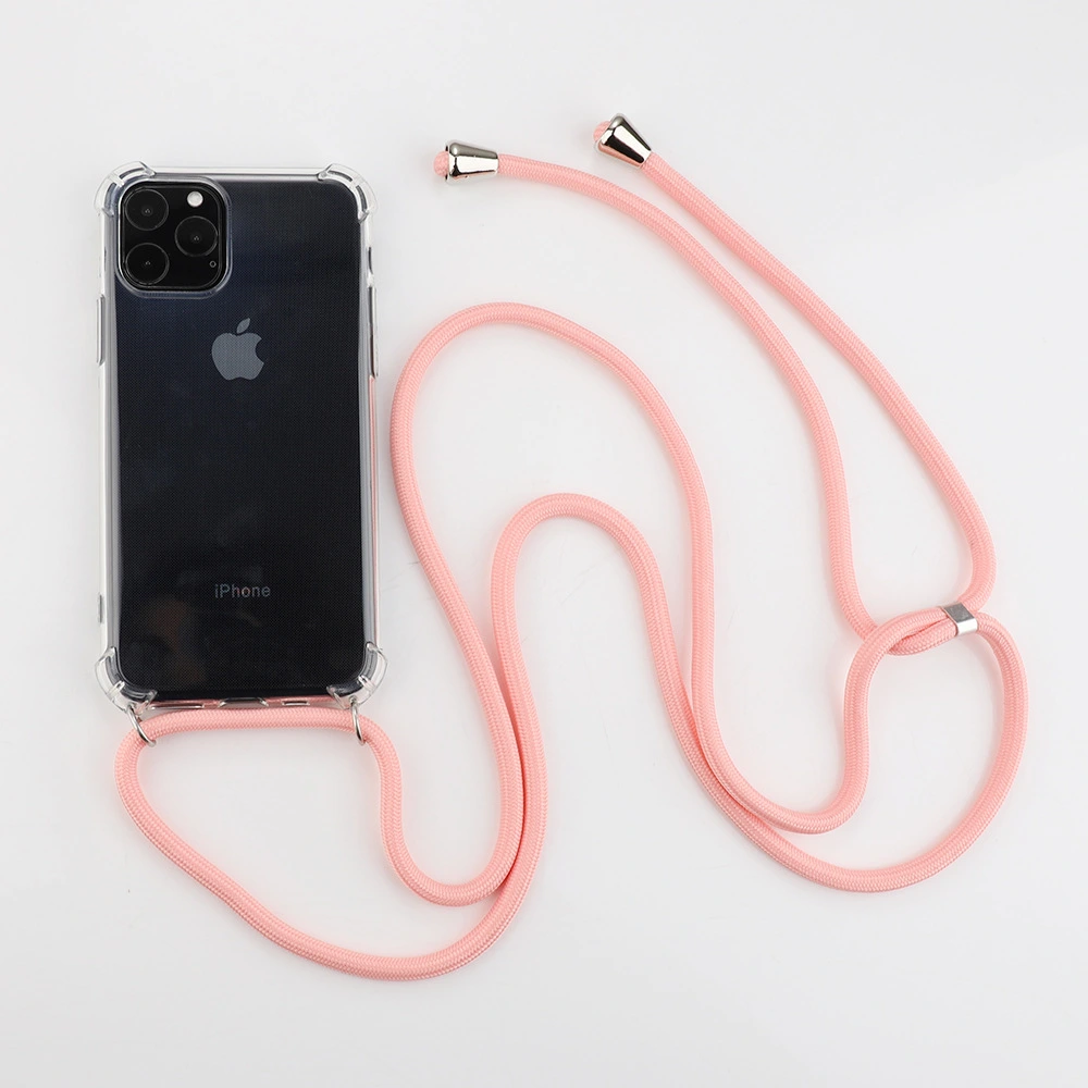 Mobile Phone Case Cover Tpu Four-corner Drop-proof Belt Lanyard