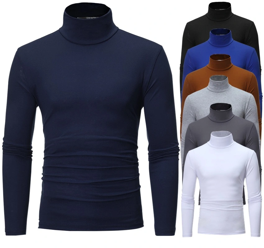 Men's turtleneck long-sleeved T-shirt