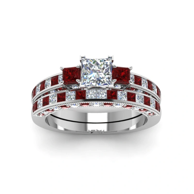 Zircon Women's Couple Rings Fashion Men's And Women's Combination Couple Ring