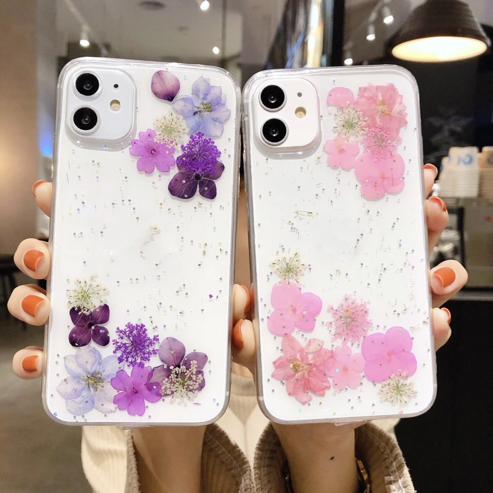 Epoxy Dried Flower Immortal Flower Mobile Phone Case