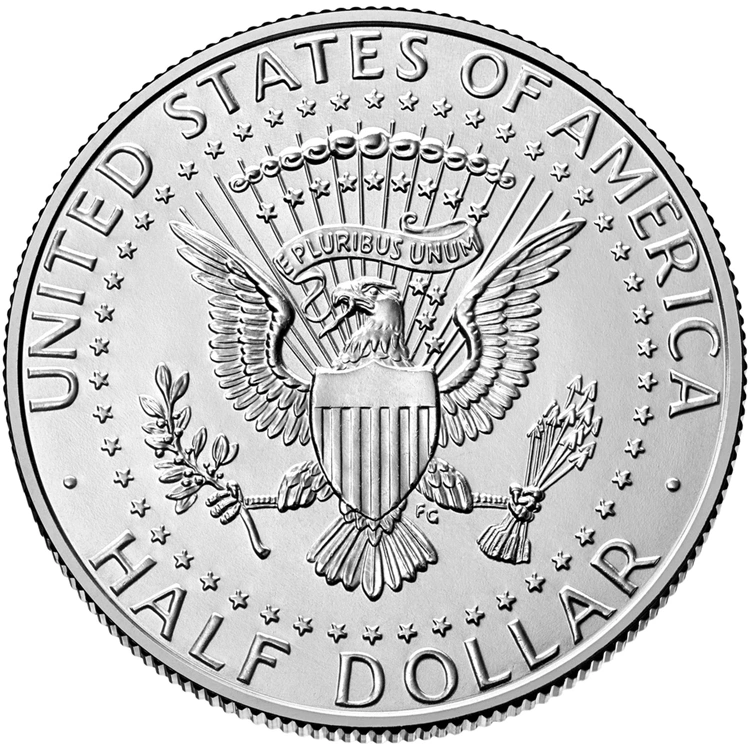 New UNC 30.6mm 50 Cent Head Coin