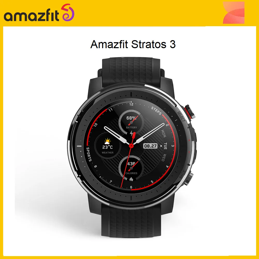 Global Version New Amazfit Stratos 3 Smart Watch Men GPS 5ATM Music Dual Mode 14 Days Smartwatch Reloj Hombre Relogio Masculino