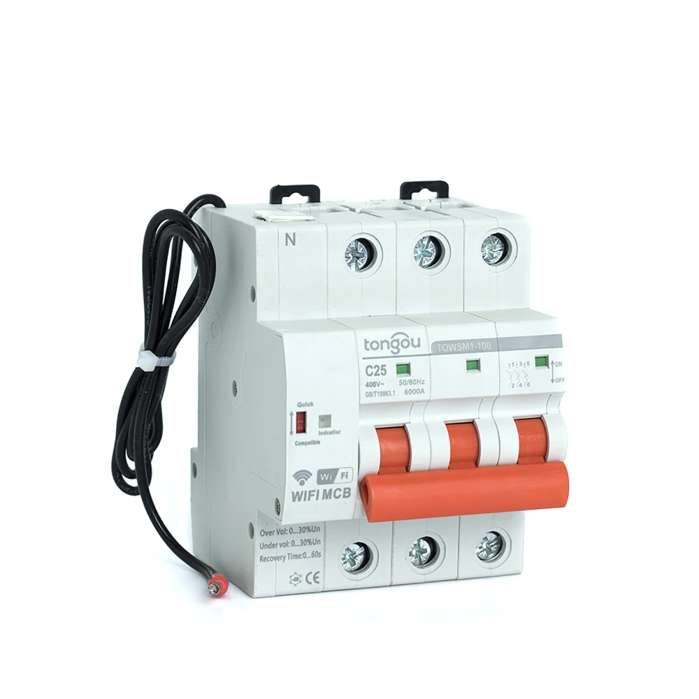 White Plastic Wifi Smart Circuit Breaker