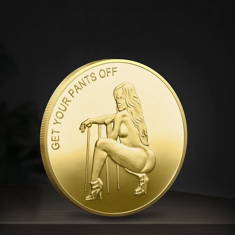 Stylish And Simple Coin With Lucky Girl Design