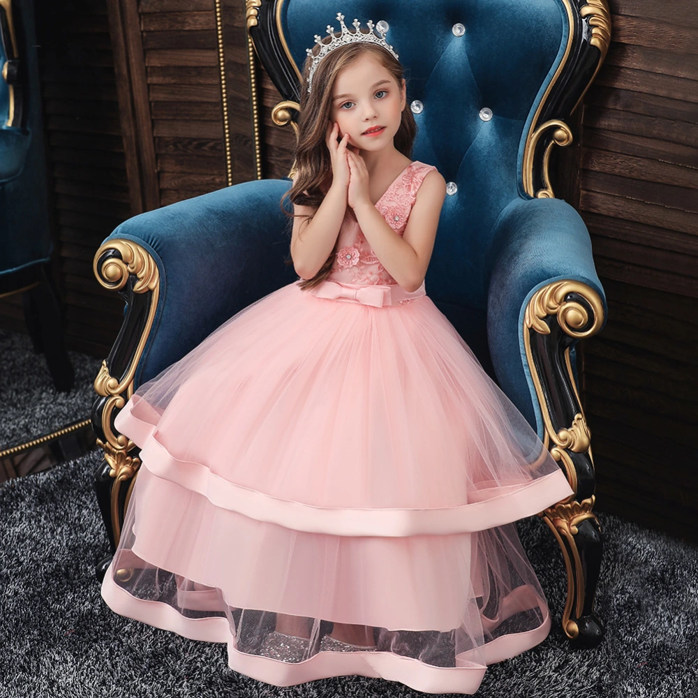 Children's Lace Puff Princess Dress