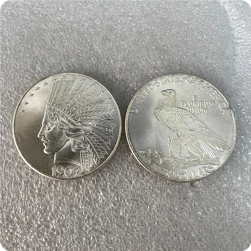 Indian Silver Dollar Silver Circle Commemorative Coin