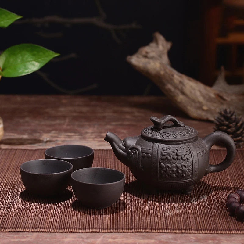 Zhuni Small Teapot, Hand-Held Pot, Kungfu Tea Set, Ceramic Tea Maker