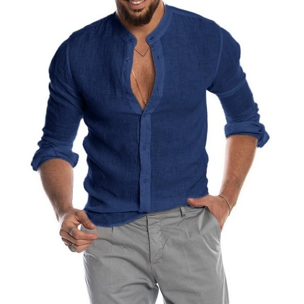 New Autumn And winter V-neck Linen Cardigan