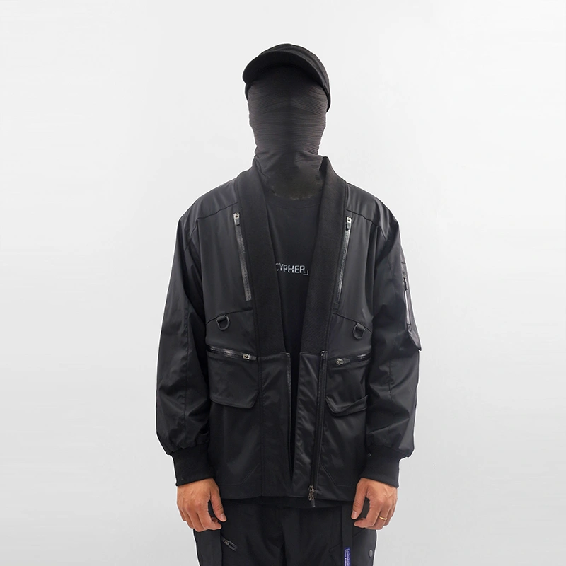 Long Sleeve Windbreaker Waterproof Coat Multi Pocket Outdoor Jacket