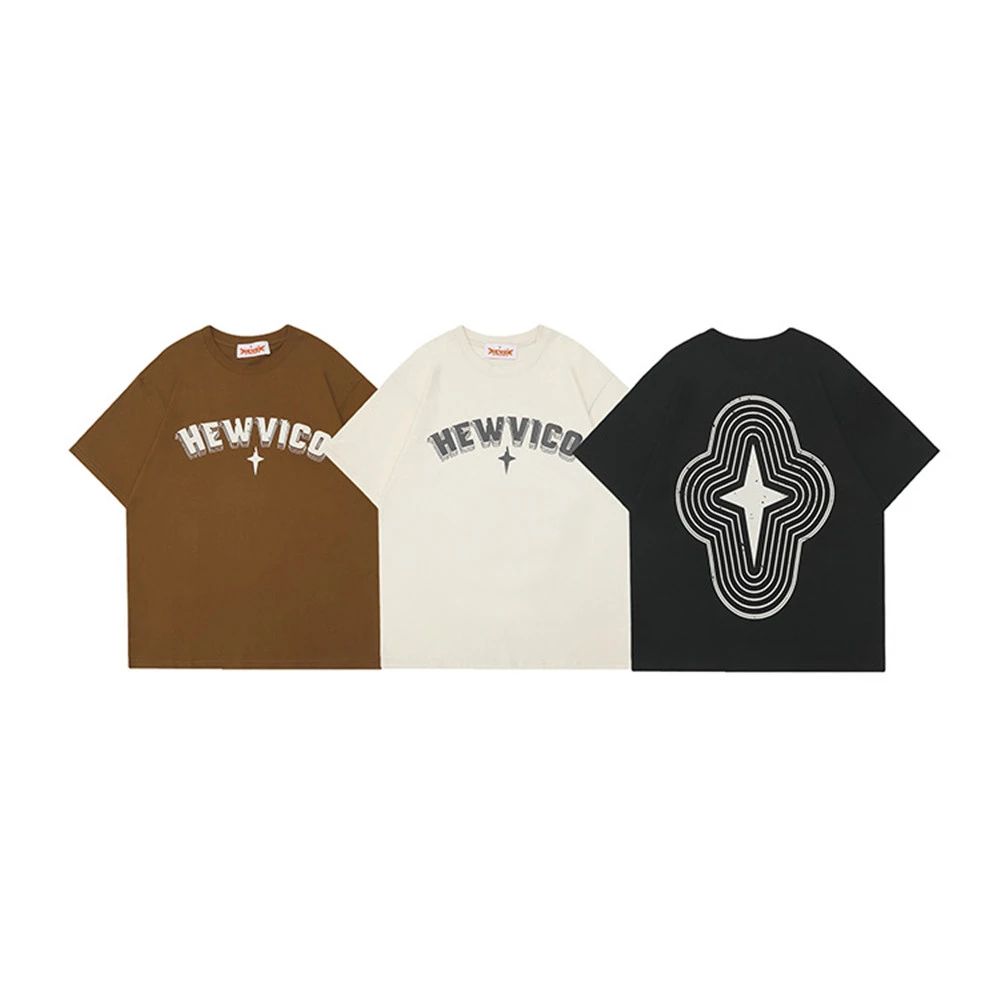 Men's Distressed Trendy Letter Print Top