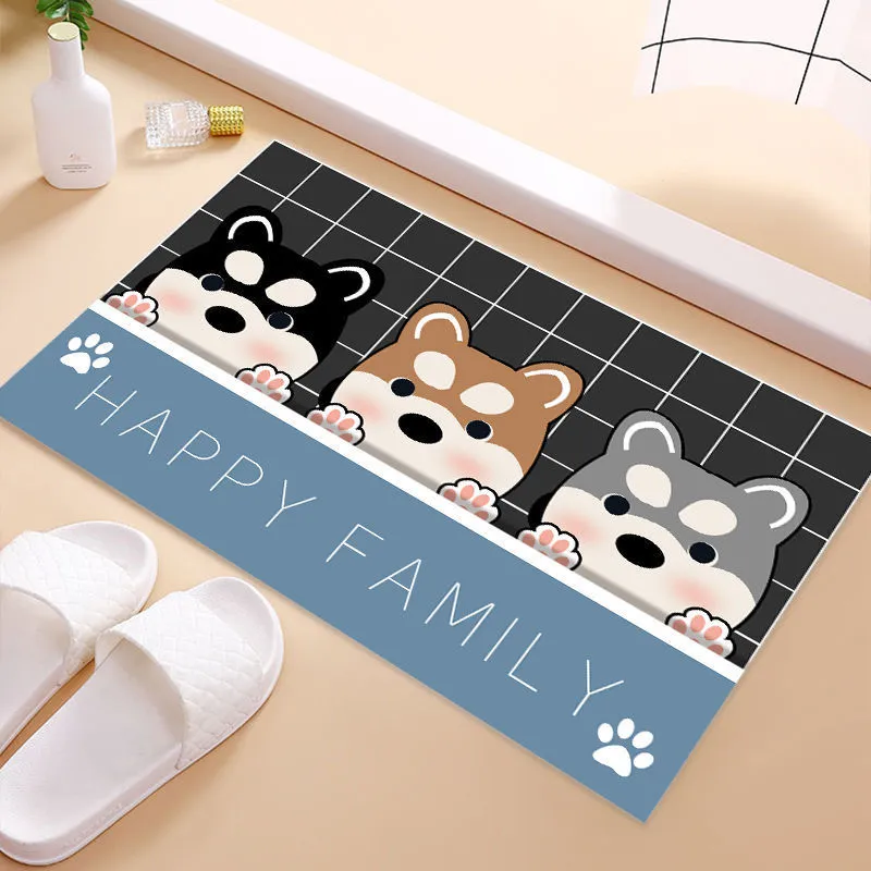 Absorbent Floor Mat Bedroom Cartoon Rug