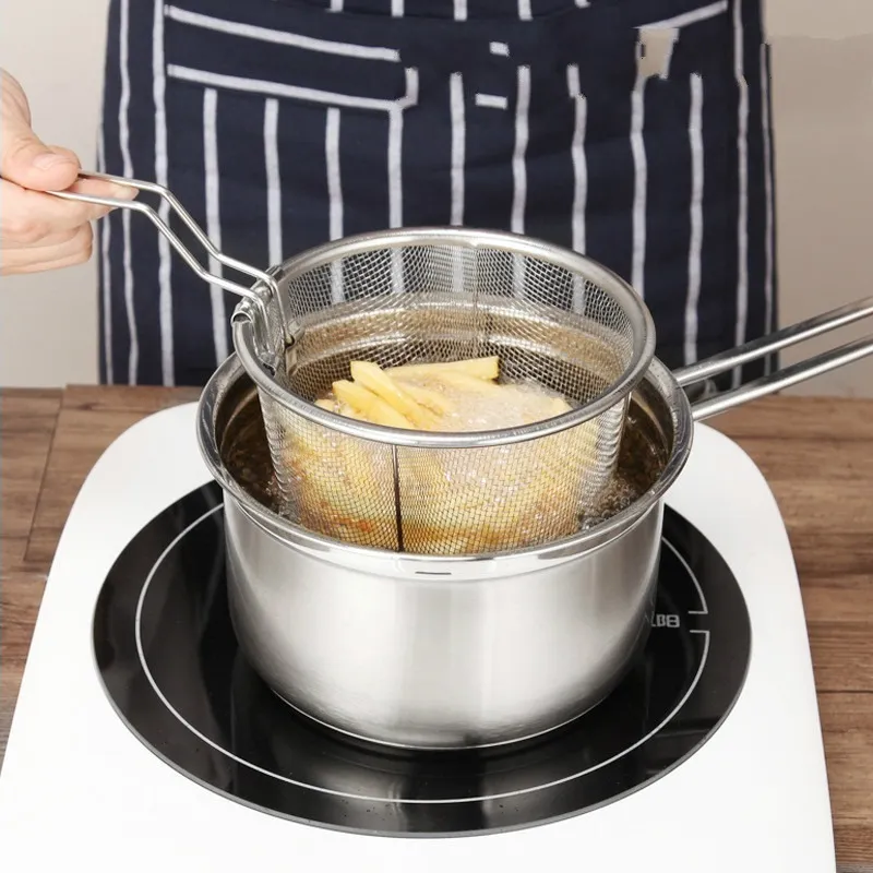 Stainless Steel Frying Basket Colander Strainer