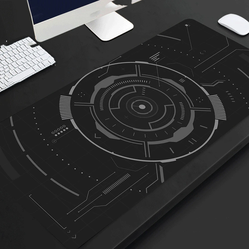 Full Black Extended Extra Long Mouse Pad