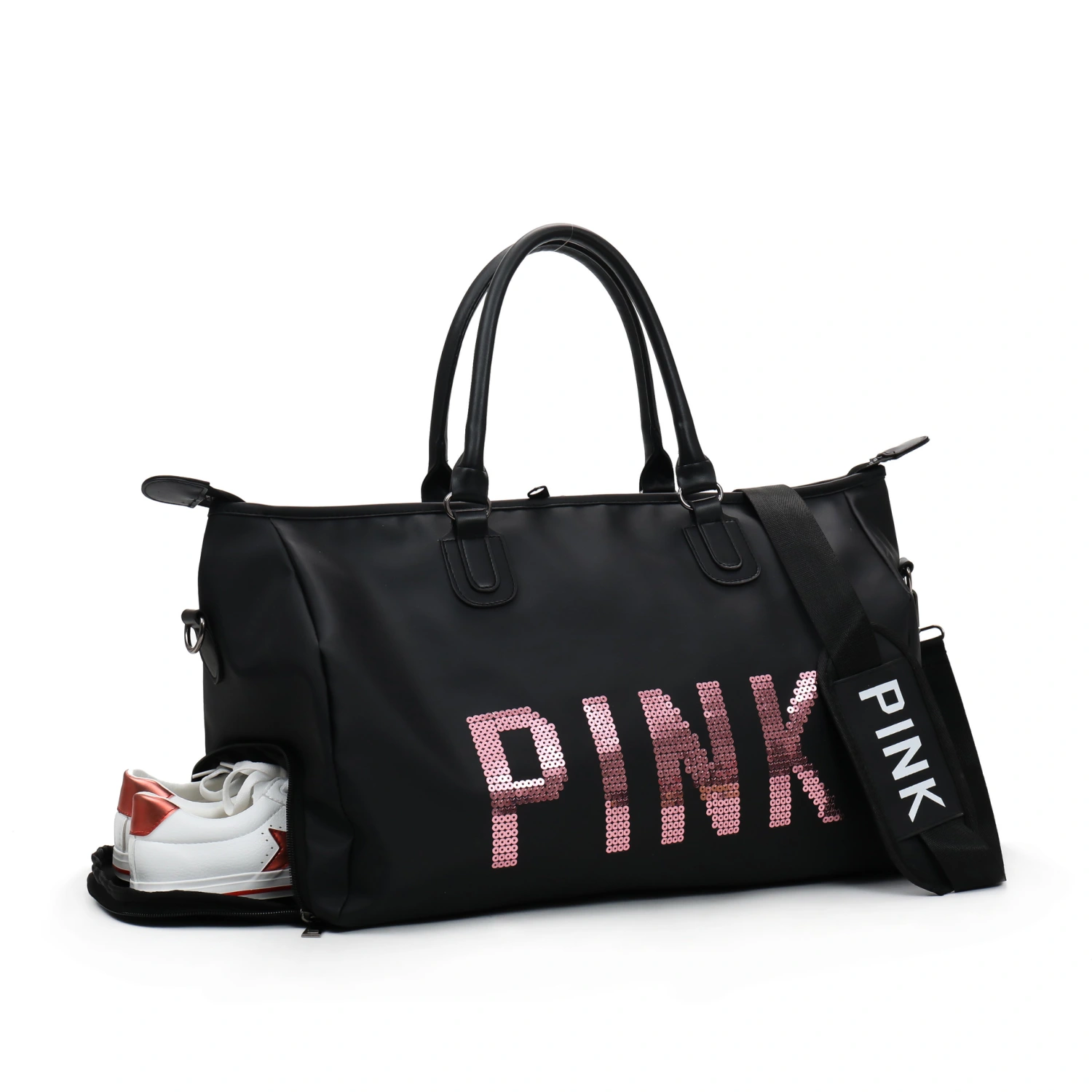 Sequined Letter Large Bag Large Capacity Gym Bag Women