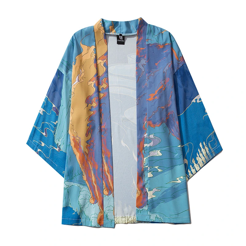Men's Handsome Casual Japanese Three-quarter Sleeve Thin Shirt Coat