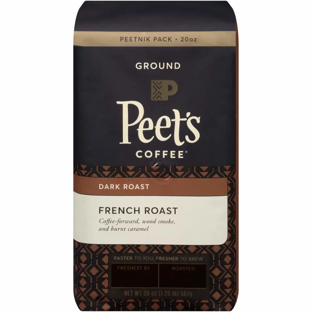 Peet's Coffee French Roast, Dark Roast Ground Coffee, 20 oz