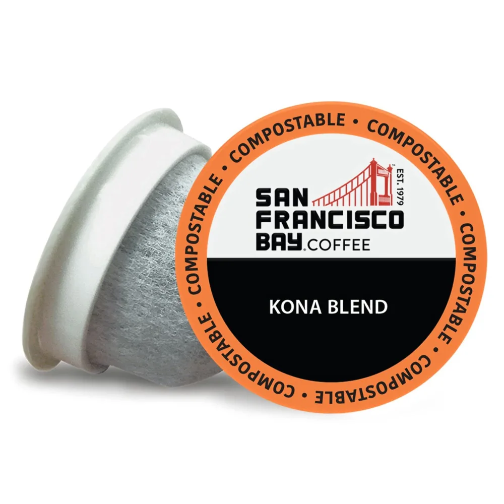 San Francisco Bay Compostable Coffee Pods - Kona Blend (36 Ct) K Cup Compatible including Keurig 2.0, Medium Roast