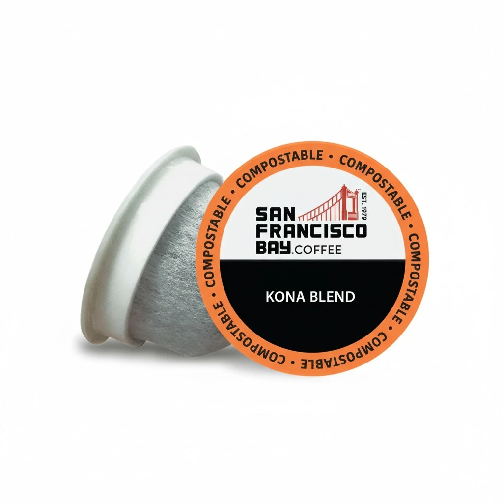 San Francisco Bay Compostable Coffee Pods - Kona Blend (36 Ct) K Cup Compatible including Keurig 2.0, Medium Roast