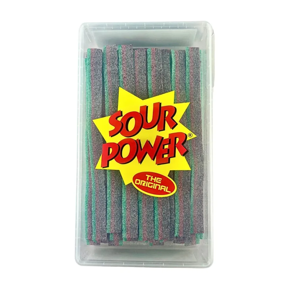 Sour Power Candy Belts, Watermelon Belts, 150-Count Tubs, 42.3 Ounce (Pack of 2)