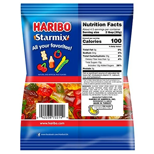 HARIBO Gummi Candy, Starmix, 5.6 Oz Bag (Pack of 12)