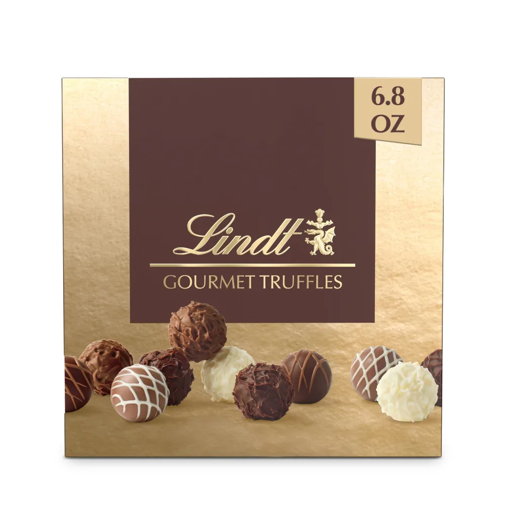 Lindt Gourmet Chocolate Truffles Gift Box, Easter Chocolate Candy, 12 Count, 6.8 oz. Box