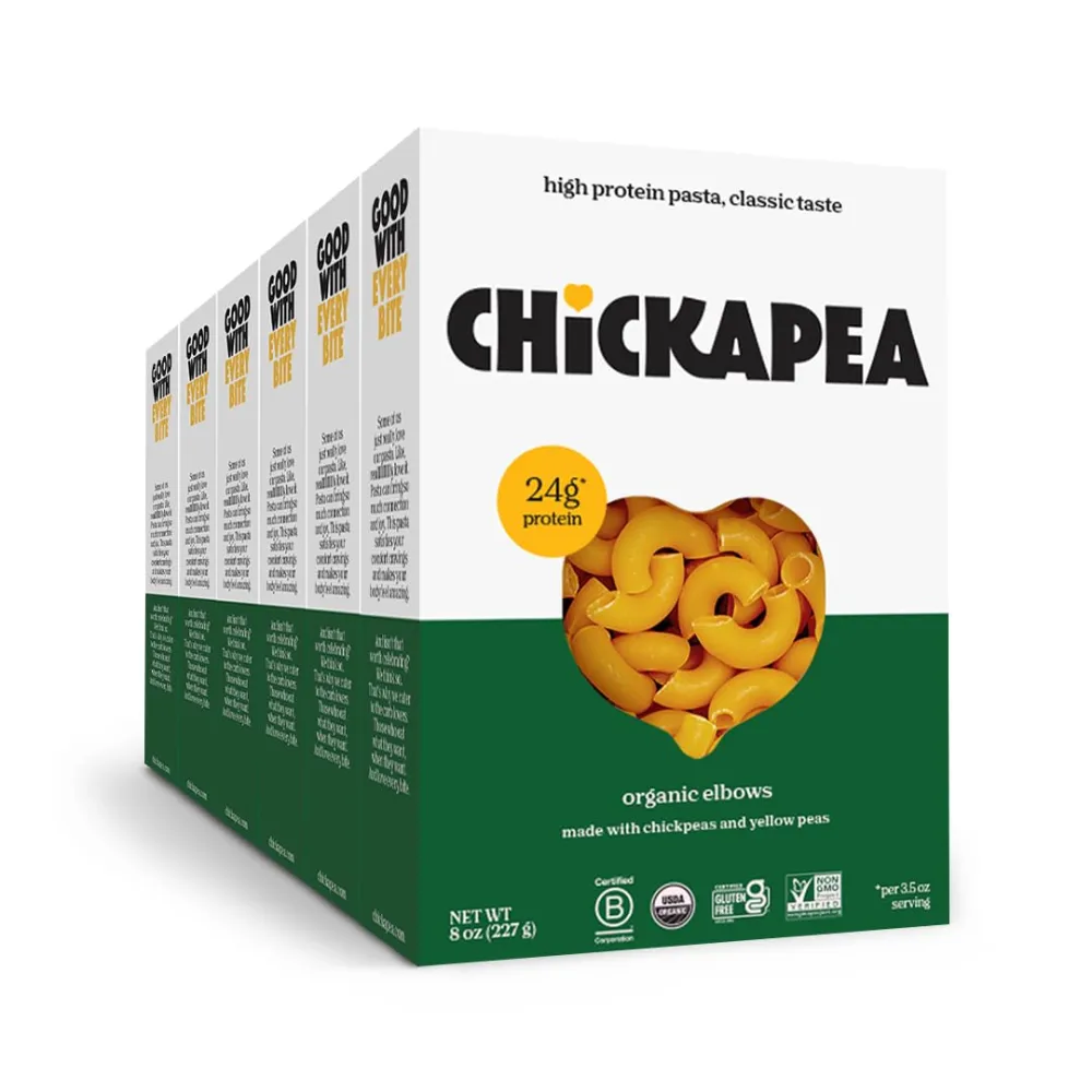 Chickapea Organic Chickpea Pasta - Elbows - 8 oz (Pack of 6)