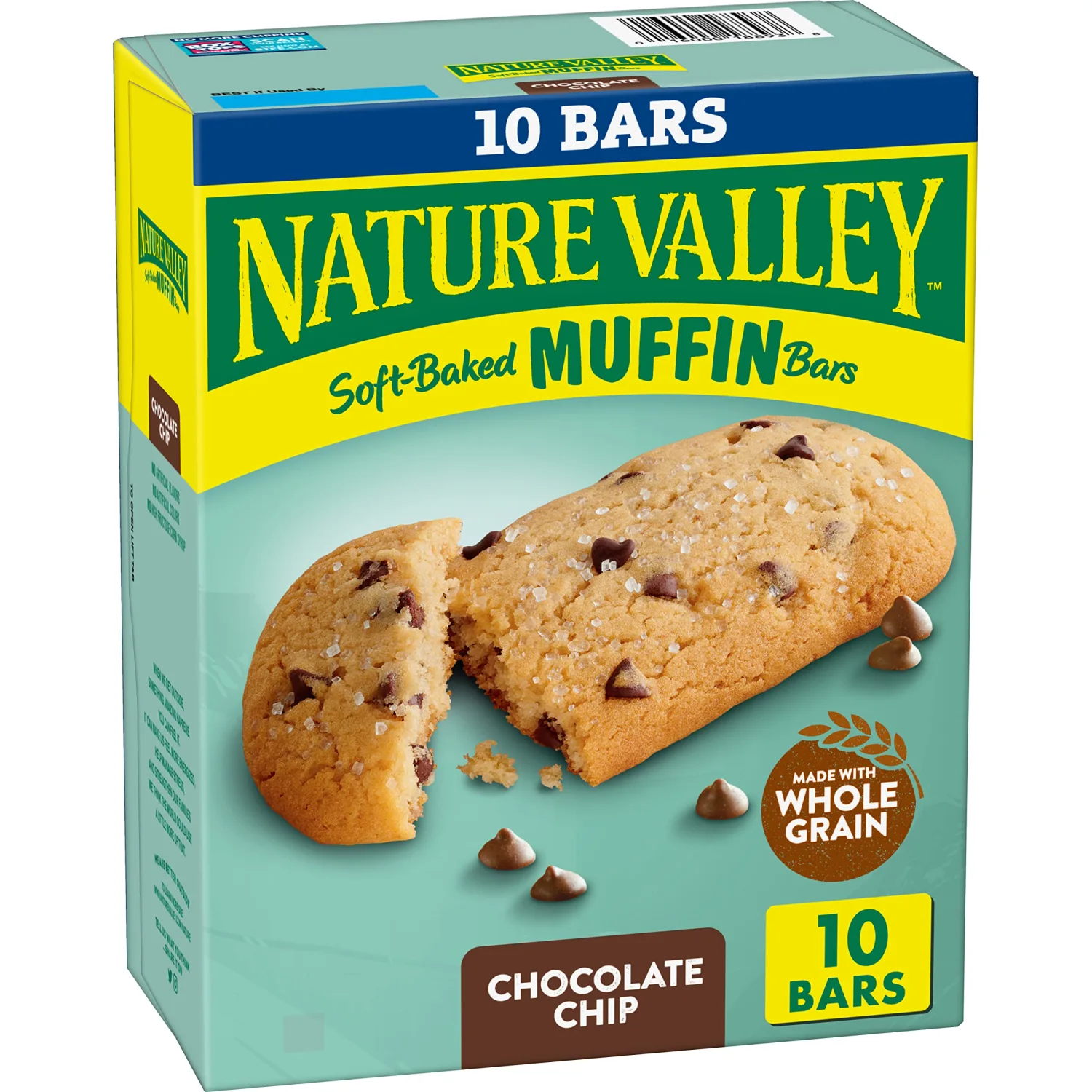 Nature Valley Soft-Baked Muffin Bars, Chocolate Chip, Snack Bars, 10 Bars, 12.4 OZ
