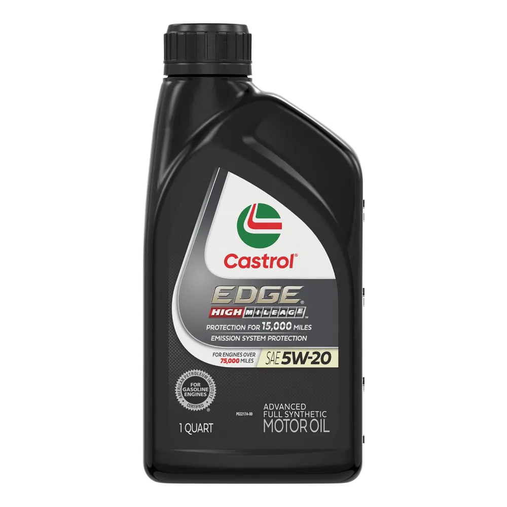 Castrol Edge High Mileage 5W-20 Advanced Full Synthetic Motor Oil, 1 Quart