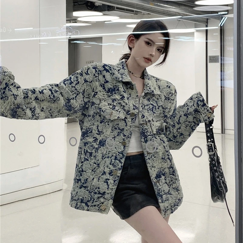 Long Sleeve Single Breasted Denim Coat Women