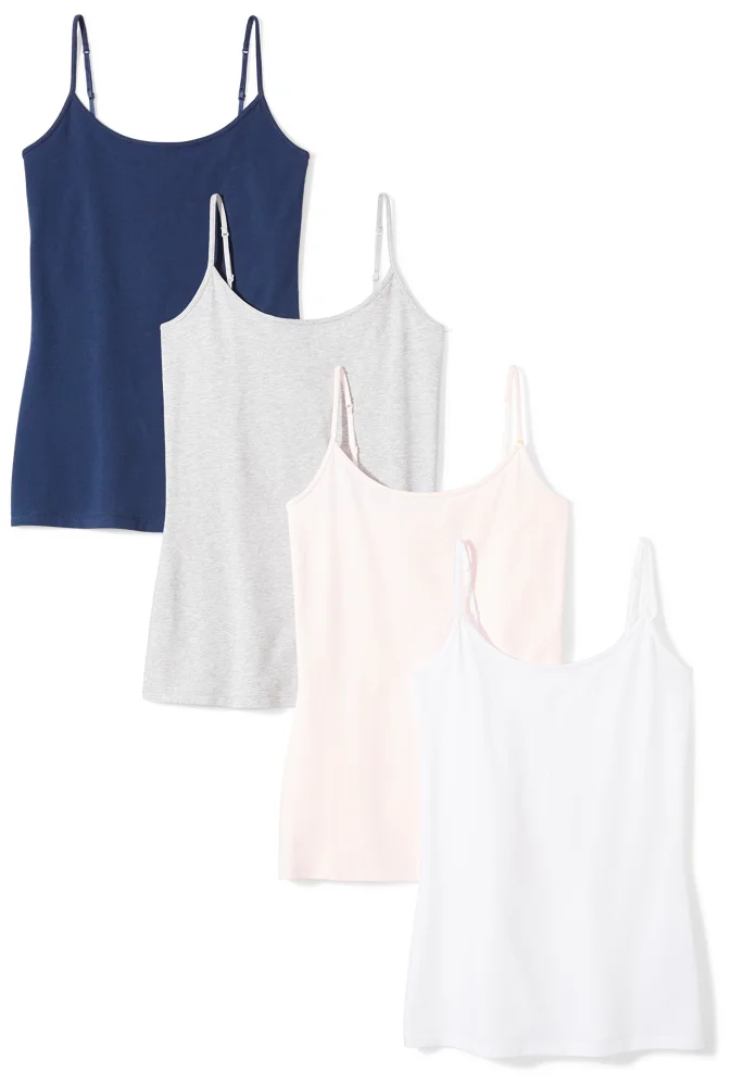 Zinc Essentials Women's Slim-Fit Camisole, Pack of 4