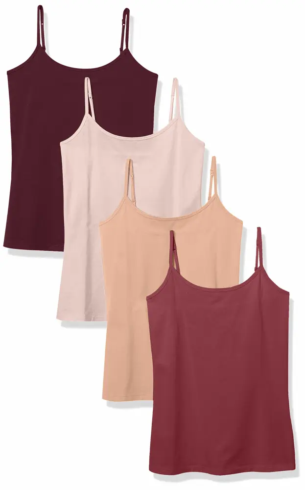 Zinc Essentials Women's Slim-Fit Camisole, Pack of 4