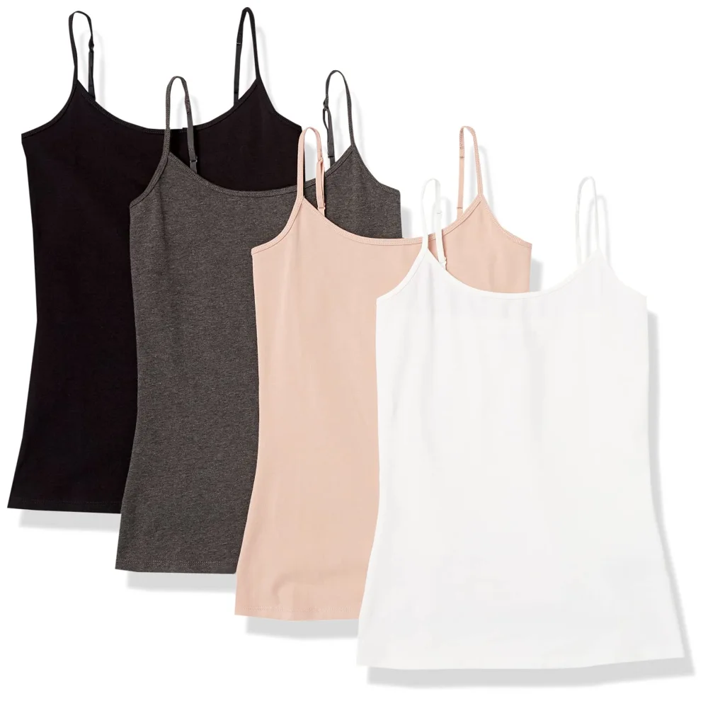 Zinc Essentials Women's Slim-Fit Camisole, Pack of 4