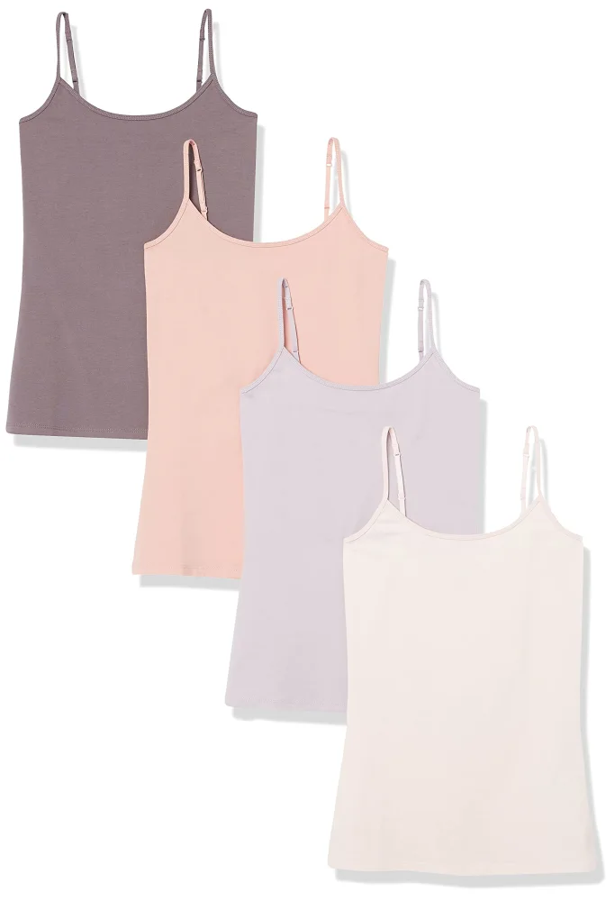 Zinc Essentials Women's Slim-Fit Camisole, Pack of 4