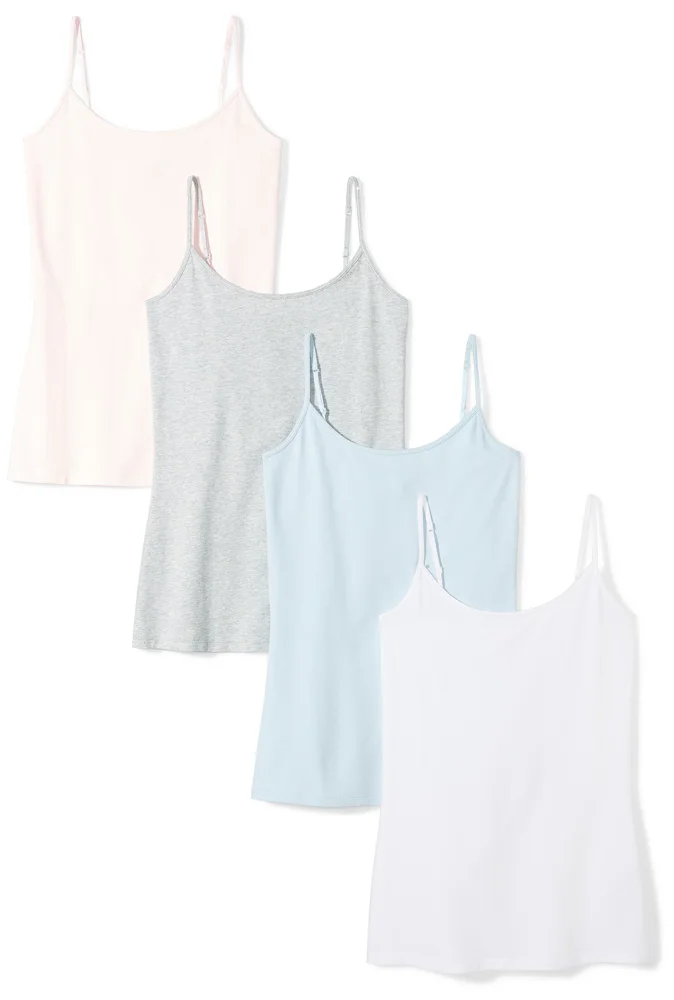 Zinc Essentials Women's Slim-Fit Camisole, Pack of 4