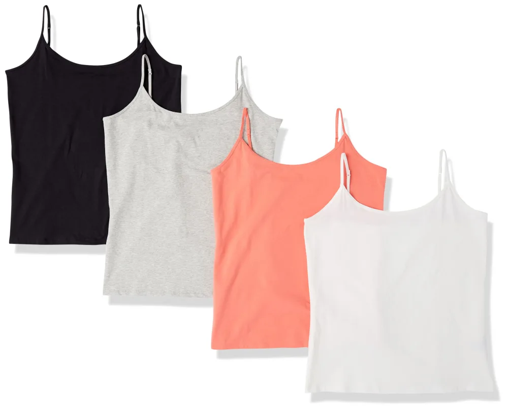 Zinc Essentials Women's Slim-Fit Camisole, Pack of 4