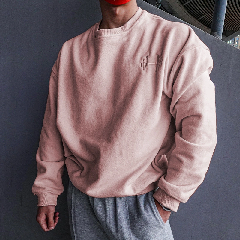 Sweater Fleece Embroidery And Velvet Thickened And Loose