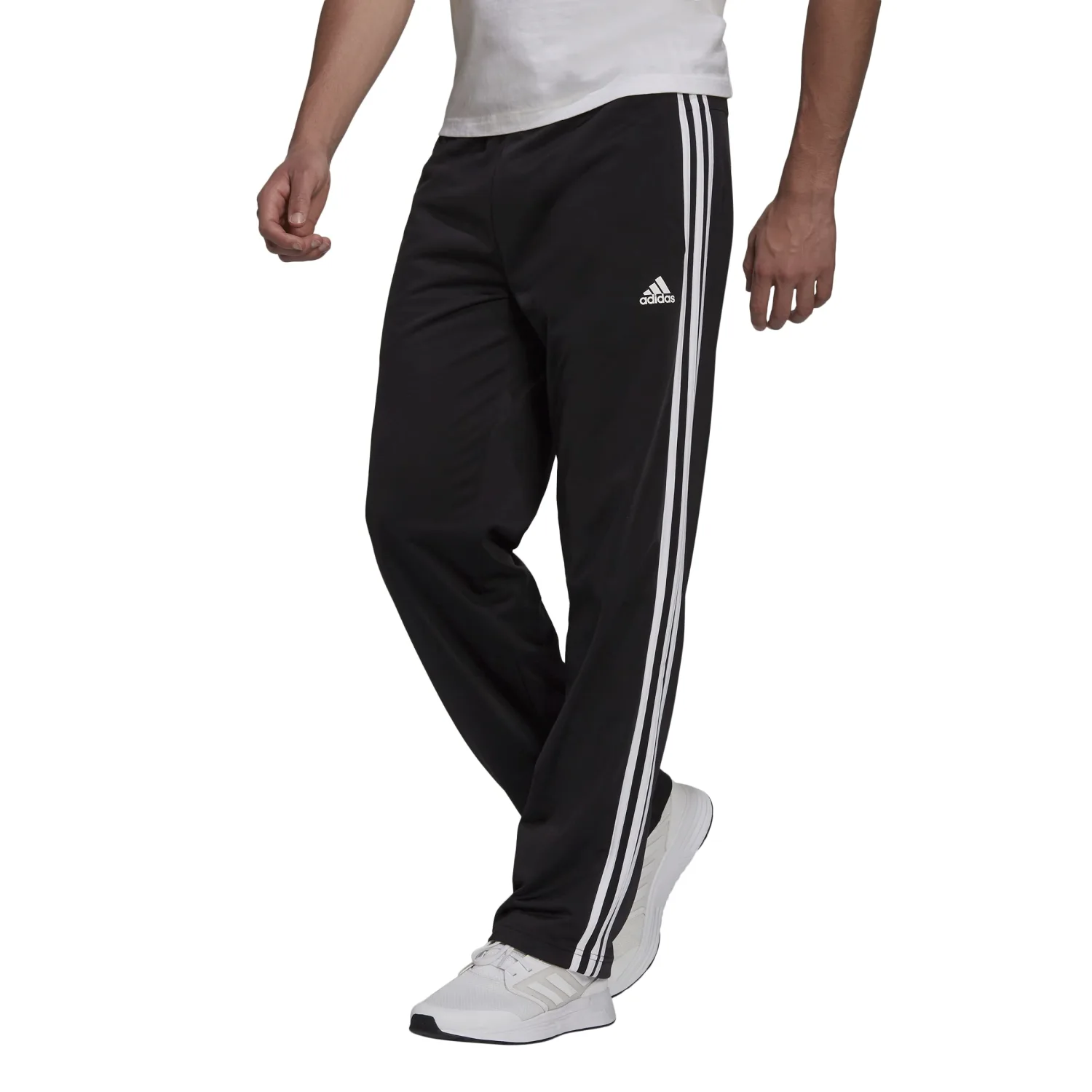 adidas Men's Essentials Warm-up Open Hem 3-stripes Tracksuit Pants