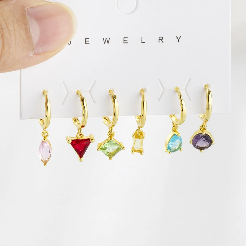 Women's Fashion Geometric Candy Earrings Set