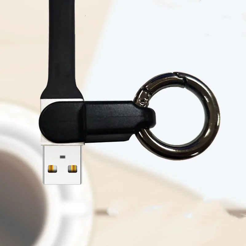 Mobile Phone Charging Data Cable With Portable Keychain