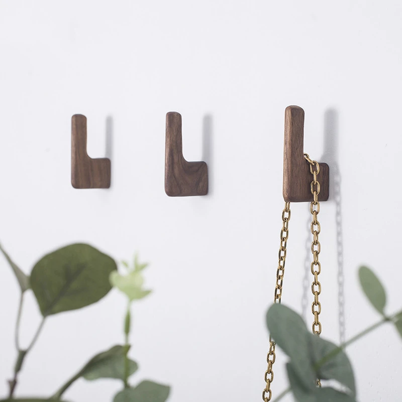 Black Walnut Small Hook Nordic High-end Simple